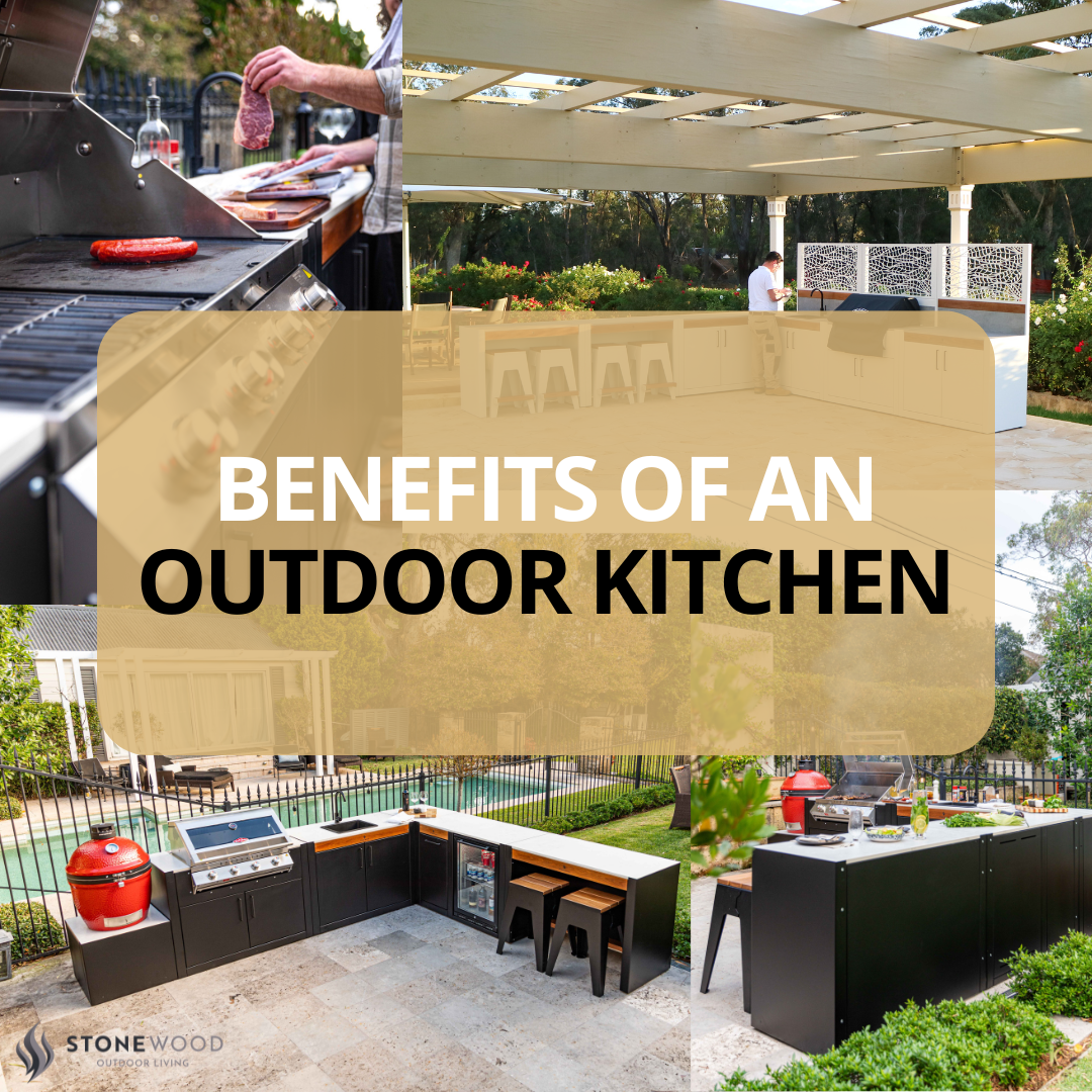 Benefits of outdoor kitchens infographic